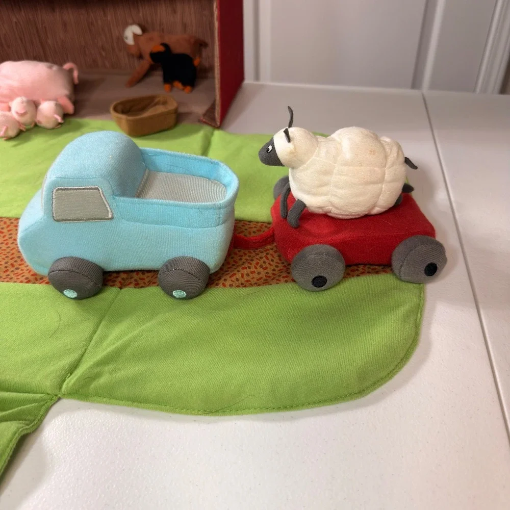IKEA Landlig Plush Barn Farm Playset Soft Toy Carrying Case Animals 22pc Set